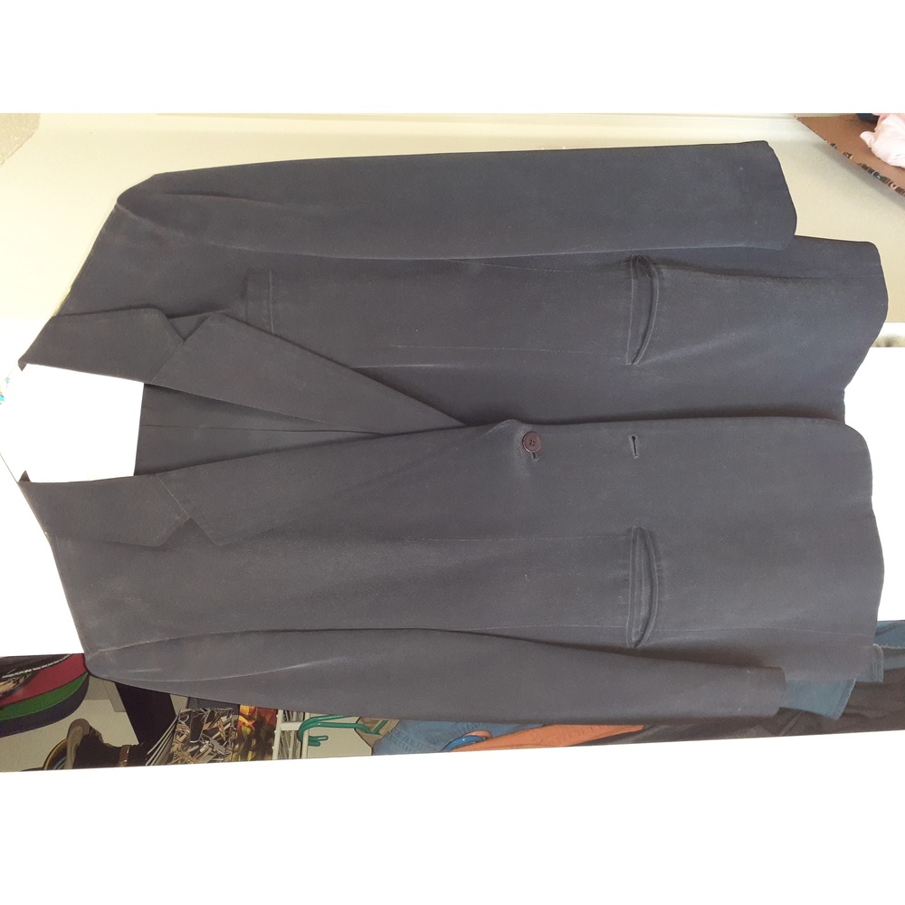 Beautiful Chaus Navy Silk Suit Sz 12